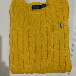 Ralph Lauren Yellow Cable Knit Sweater